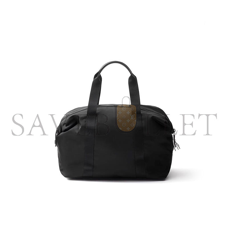 Pra*a re-nylon and saffiano leather duffle bag 2vc796 (44.5*40*24cm)